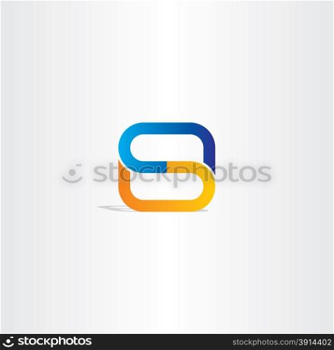 blue orange letter s logo symbol design logotype emblem