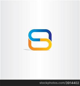 blue orange letter s logo symbol design logotype emblem