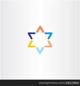 blue orange star logo icon design