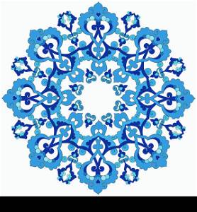 blue oriental ottoman design thirty-three