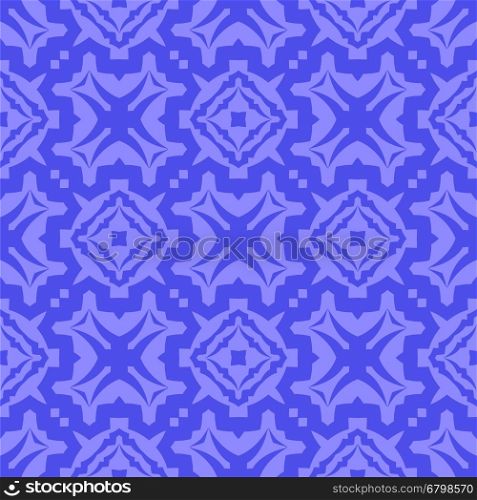 Blue Ornamental Seamless Line Pattern. Endless Texture. Oriental Geometric Ornament. Blue Ornamental Seamless Line Pattern