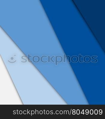 Blue overlap layer paper material design, stock vector