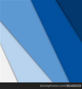 Blue overlap layer paper material design, stock vector