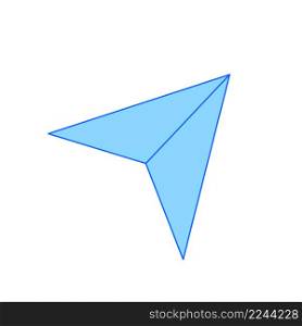 Blue paper plane. Travel concept. Message symbol. Vector illustration. stock image. EPS 10.. Blue paper plane. Travel concept. Message symbol. Vector illustration. stock image.