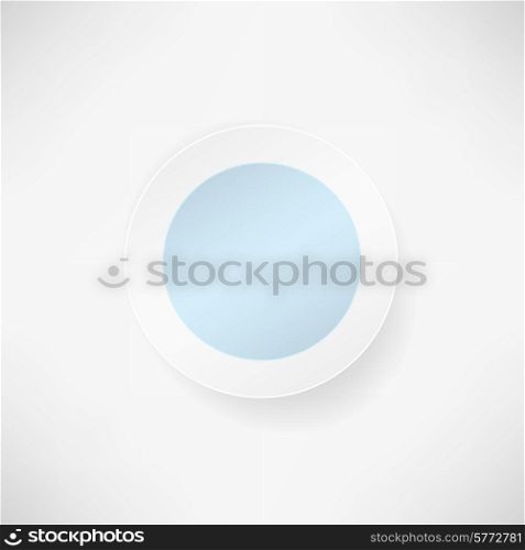 blue paper round over white Backgrounds