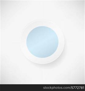 blue paper round over white Backgrounds