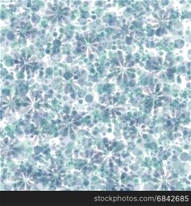 Blue pattern from flowers on white background with transparency