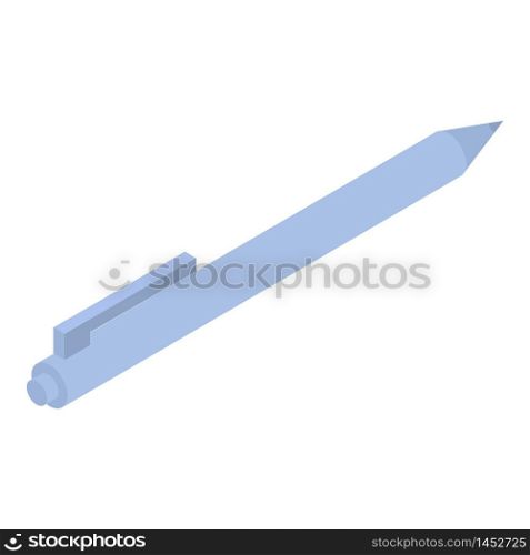Blue pen icon. Isometric of blue pen vector icon for web design isolated on white background. Blue pen icon, isometric style