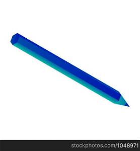 Blue pencil icon. Isometric of blue pencil vector icon for web design isolated on white background. Blue pencil icon, isometric style
