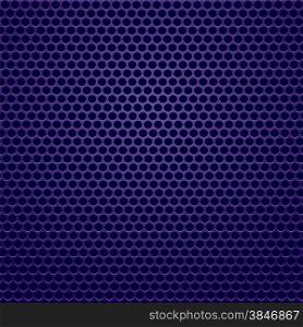 Blue Perforated Background. Blue Iron Background witn Circle Holes.. Perforated Background