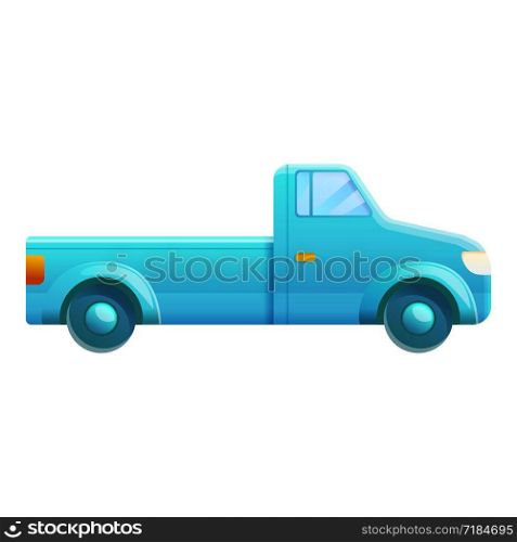 Blue pickup icon. Cartoon of blue pickup vector icon for web design isolated on white background. Blue pickup icon, cartoon style