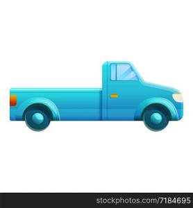 Blue pickup icon. Cartoon of blue pickup vector icon for web design isolated on white background. Blue pickup icon, cartoon style