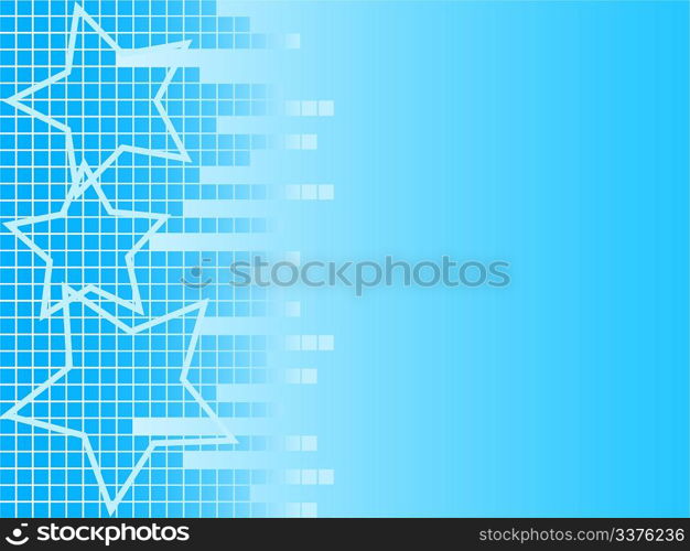 Blue pixel background with stars