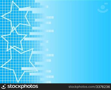 Blue pixel background with stars