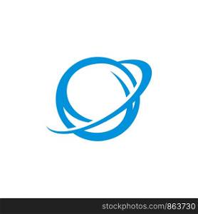 Blue Planet Orbit Logo Template Illustration Design. Vector EPS 10.