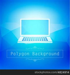 Blue polygon abstract background for presentations, creativity, design brochures and websites
