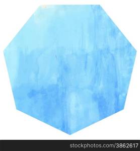 Blue polygonal painted watecolor design. Illustration made in vector.