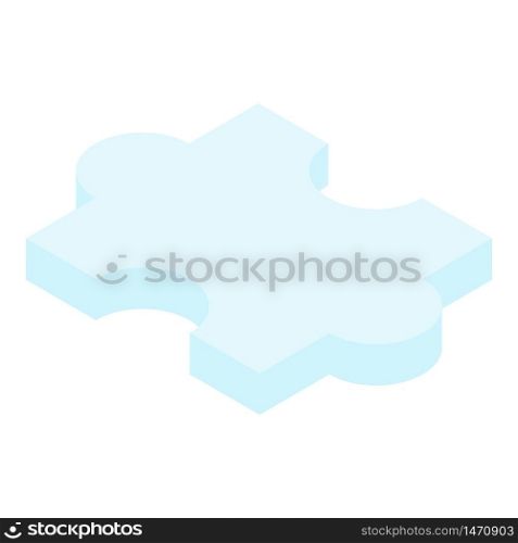 Blue puzzle icon. Isometric of blue puzzle vector icon for web design isolated on white background. Blue puzzle icon, isometric style