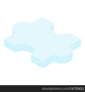Blue puzzle icon. Isometric of blue puzzle vector icon for web design isolated on white background. Blue puzzle icon, isometric style