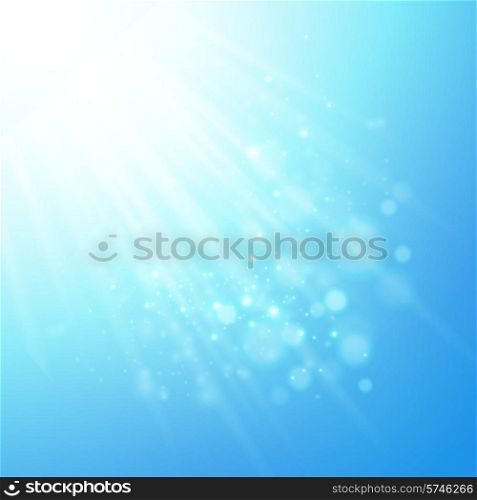 Blue rays of light. Vector bokeh blurred background EPS10. Blue rays of light. Vector bokeh blurred background