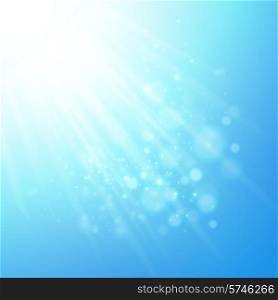 Blue rays of light. Vector bokeh blurred background EPS10. Blue rays of light. Vector bokeh blurred background