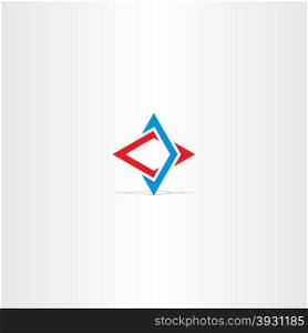 blue red abstract business technology logo vector icon