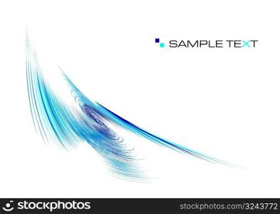 Blue ripple with copy space, vector illustration