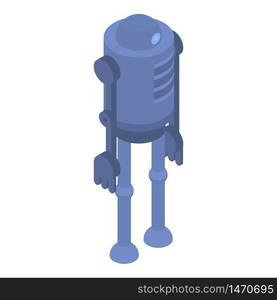 Blue robot machine icon. Isometric of blue robot machine vector icon for web design isolated on white background. Blue robot machine icon, isometric style