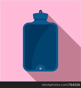Blue rubber warmer icon. Flat illustration of blue rubber warmer vector icon for web design. Blue rubber warmer icon, flat style