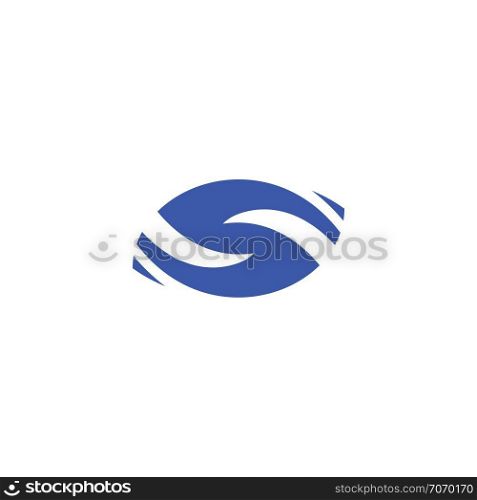 blue s logo stylized letter vector icon design