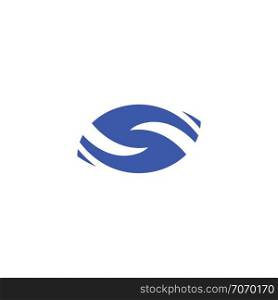blue s logo stylized letter vector icon design