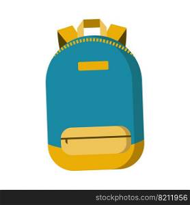 blue school backpack. Knapsack for books and textbooks for school and students