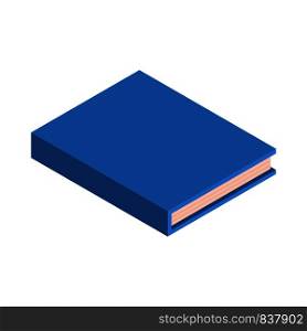 Blue school new book icon. Isometric of blue school new book vector icon for web design isolated on white background. Blue school new book icon, isometric style