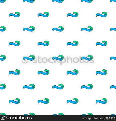 Blue sea wave pattern. Cartoon illustration of blue sea wave vector pattern for web. Blue sea wave pattern, cartoon style