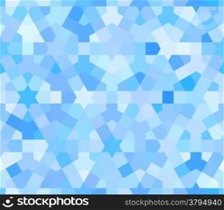 Blue seamless pattern with classic arabic texture