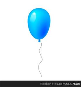 Blue shiny balloon. Happy birthday. Love concept. Vector illustration. EPS 10.. Blue shiny balloon. Happy birthday. Love concept. Vector illustration.