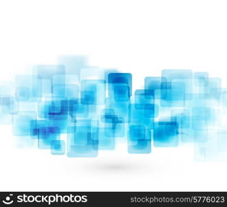 Blue shiny squares shapes technical background. Vector technology design. Blue shiny squares technical background. Vector