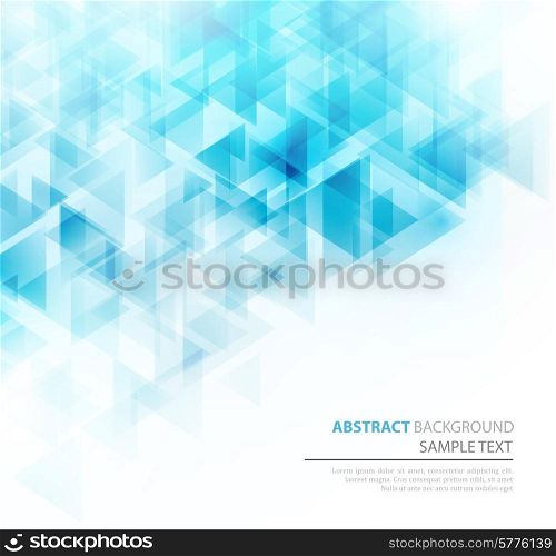 Blue shiny triangle shapes technical background. Vector technology design. Blue shiny technical background. Vector