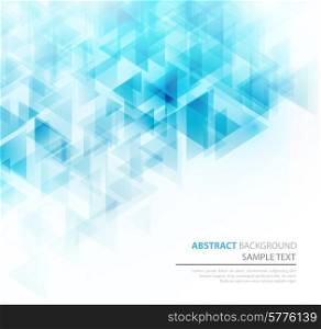 Blue shiny triangle shapes technical background. Vector technology design. Blue shiny technical background. Vector