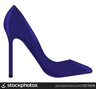 Blue shoe, illustration, vector on white background.