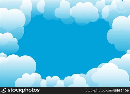 blue sky and clouds background with text space