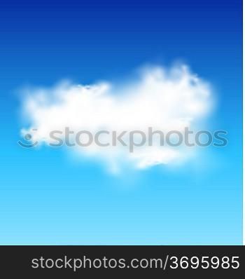 Blue sky and white cloud. Vector design