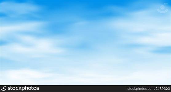 blue sky background and white clouds,Light blue background, vector illustration