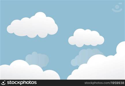 blue sky background with clouds background, vector illustration.
