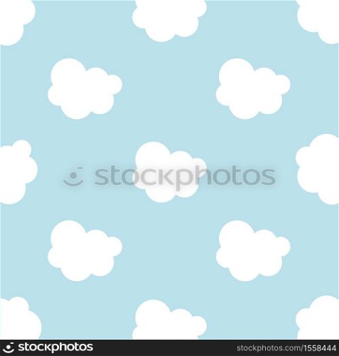 Blue sky white clouds seamless pattern. Abstract Clouds background. Vector illustration EPS10.. Blue sky white clouds seamless pattern. Abstract Clouds background.