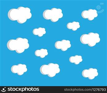 Blue sky with cloud background vector illustration design