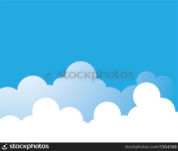 Blue sky with cloud background vector illustration design