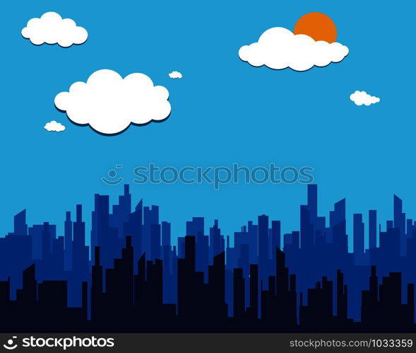 Blue sky with cloud icon illustration design