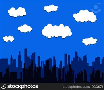 Blue sky with cloud icon illustration design