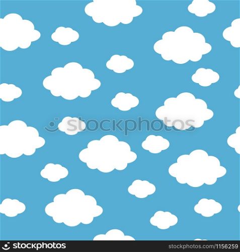 Blue sky with clouds, seamless background. Vector illustration. Blue sky with clouds, seamless background vector